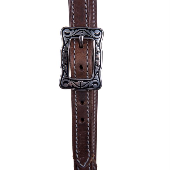 Billy Royal® Oiled Hermann Oak Split Ear Headstall with Horseshoe Brand Buckle