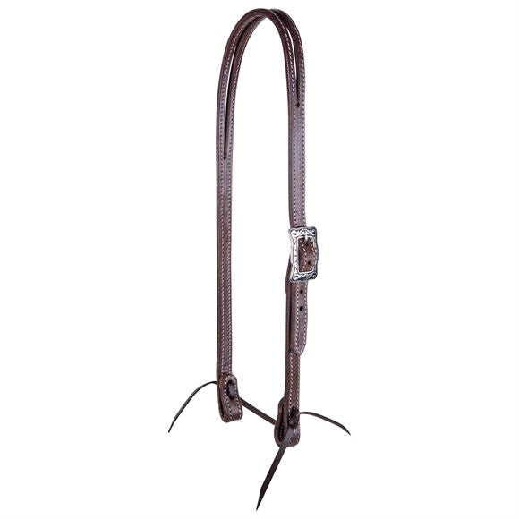 Billy Royal® Oiled Hermann Oak Split Ear Headstall with Horseshoe Brand Buckle