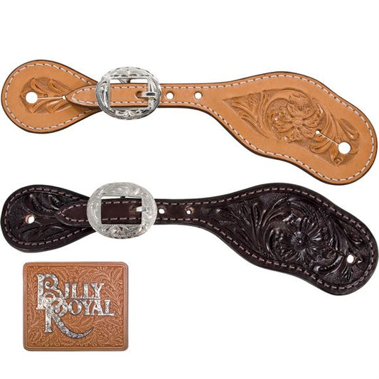 Billy Royal® Floral Tooled Spur Straps