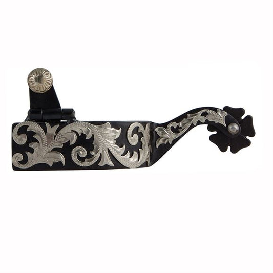 FES Black Filigree Cloverleaf Spurs