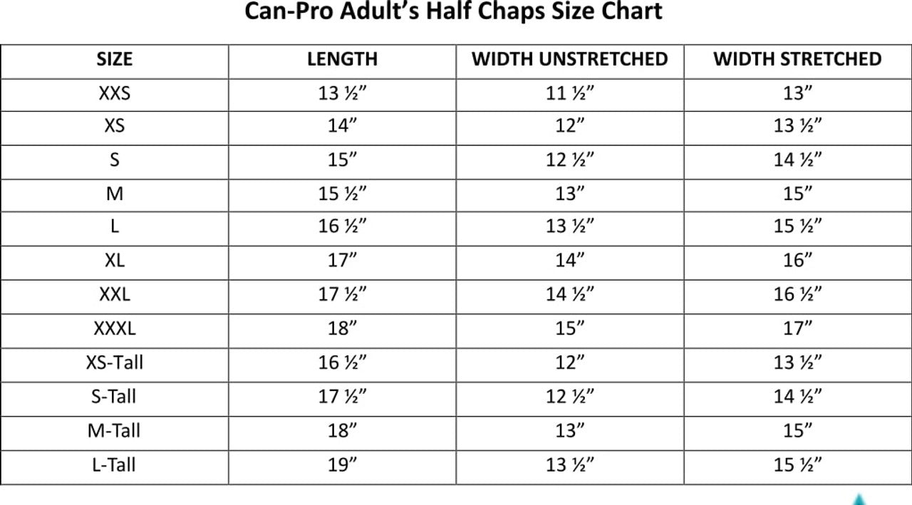 Suede Half Chaps Adult Sizing