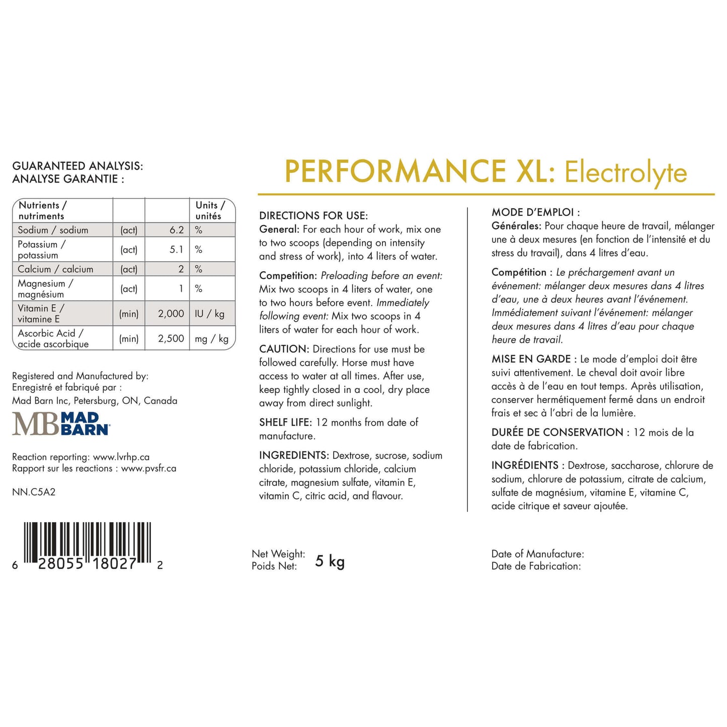 MADBARN- PERFORMANCE XL: ELECTROLYTES