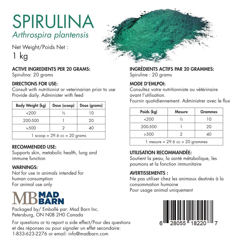 MADBARN- SPIRULINA FP- 1KG