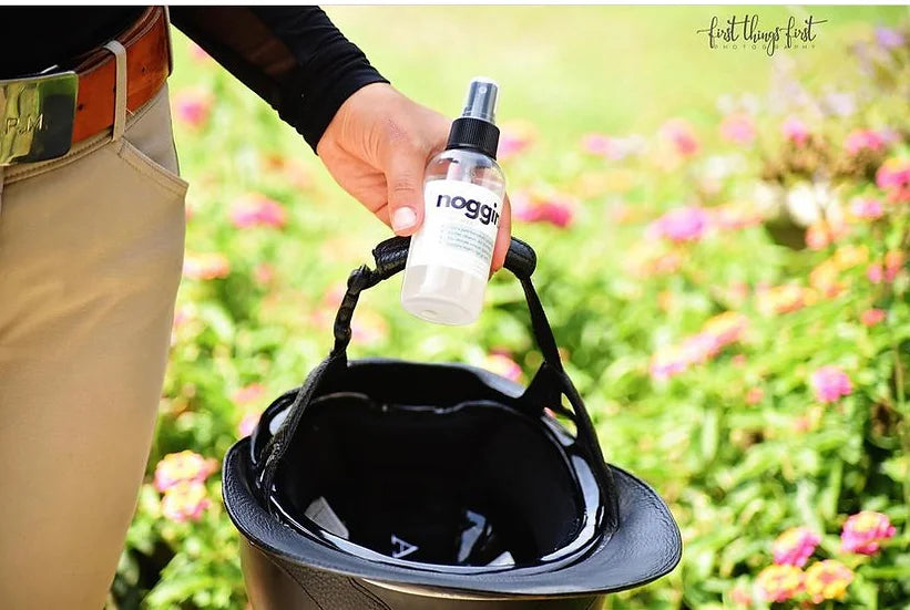 The Infused Equestrian-noggin. A Fresh Helmet Spray