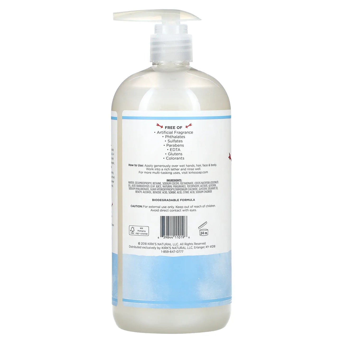 Kirks Natural 3-in-1 Liquid Castile Soap 946 ML