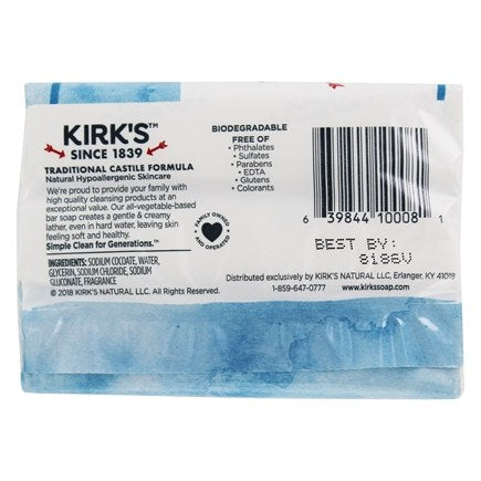 Kirks Natural Castile Bar Soap
