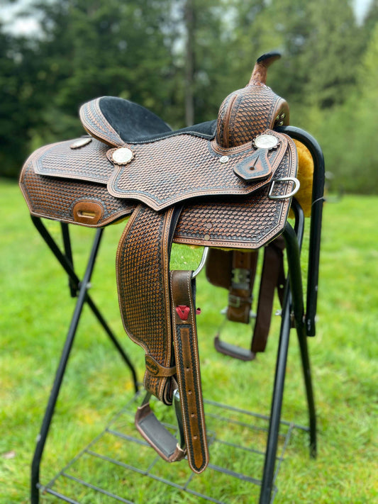 COUNTRY LEGEND DUKE BASKET YOUTH SADDLE 12"