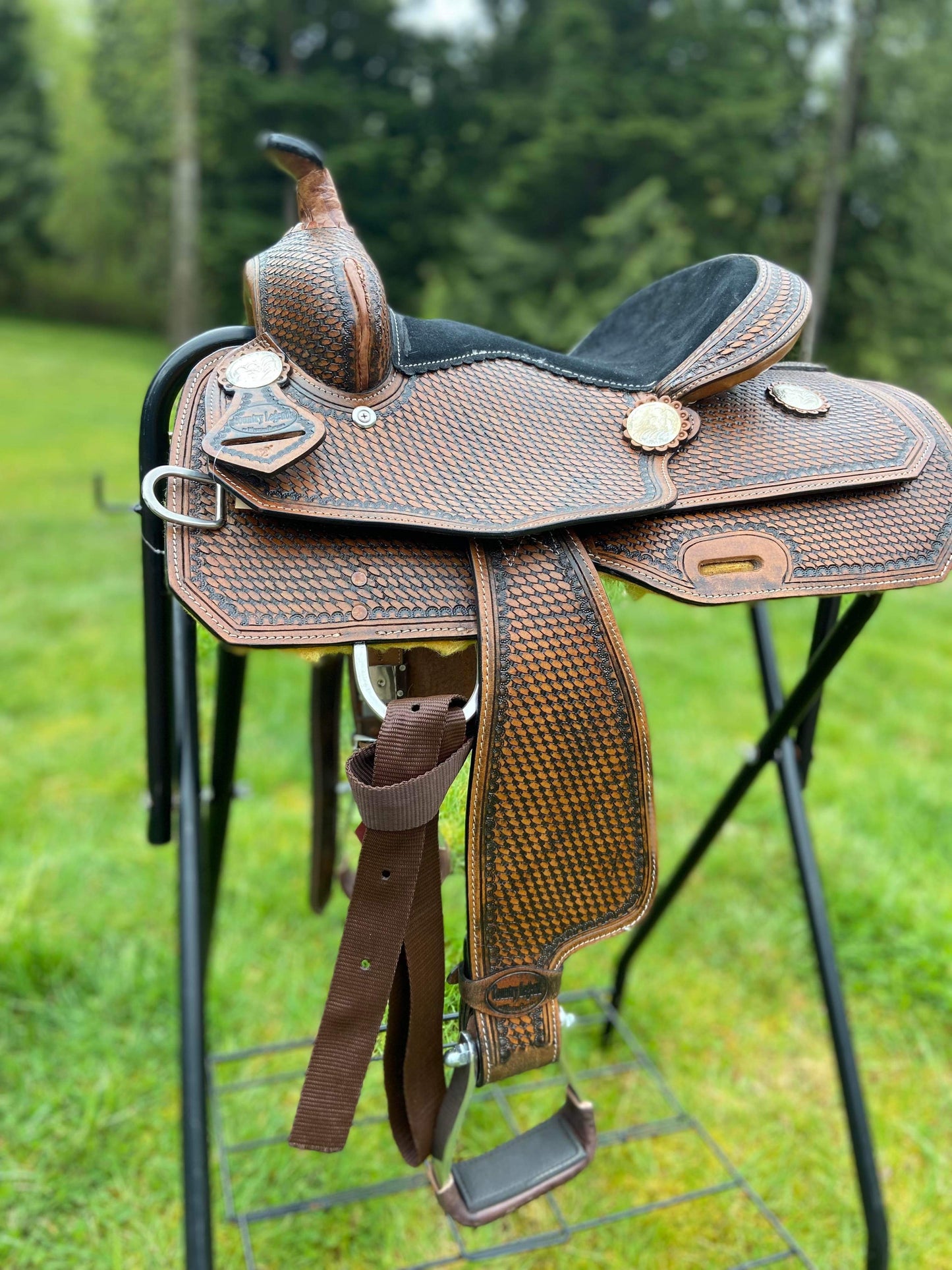 COUNTRY LEGEND DUKE BASKET YOUTH SADDLE 12"