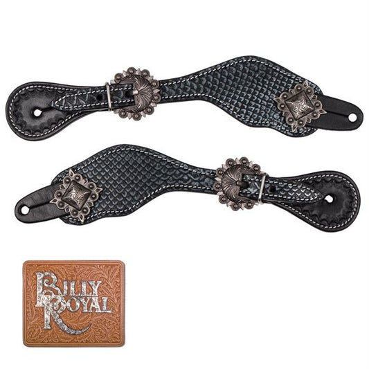 Billy Royal® Black Croc Spur Straps