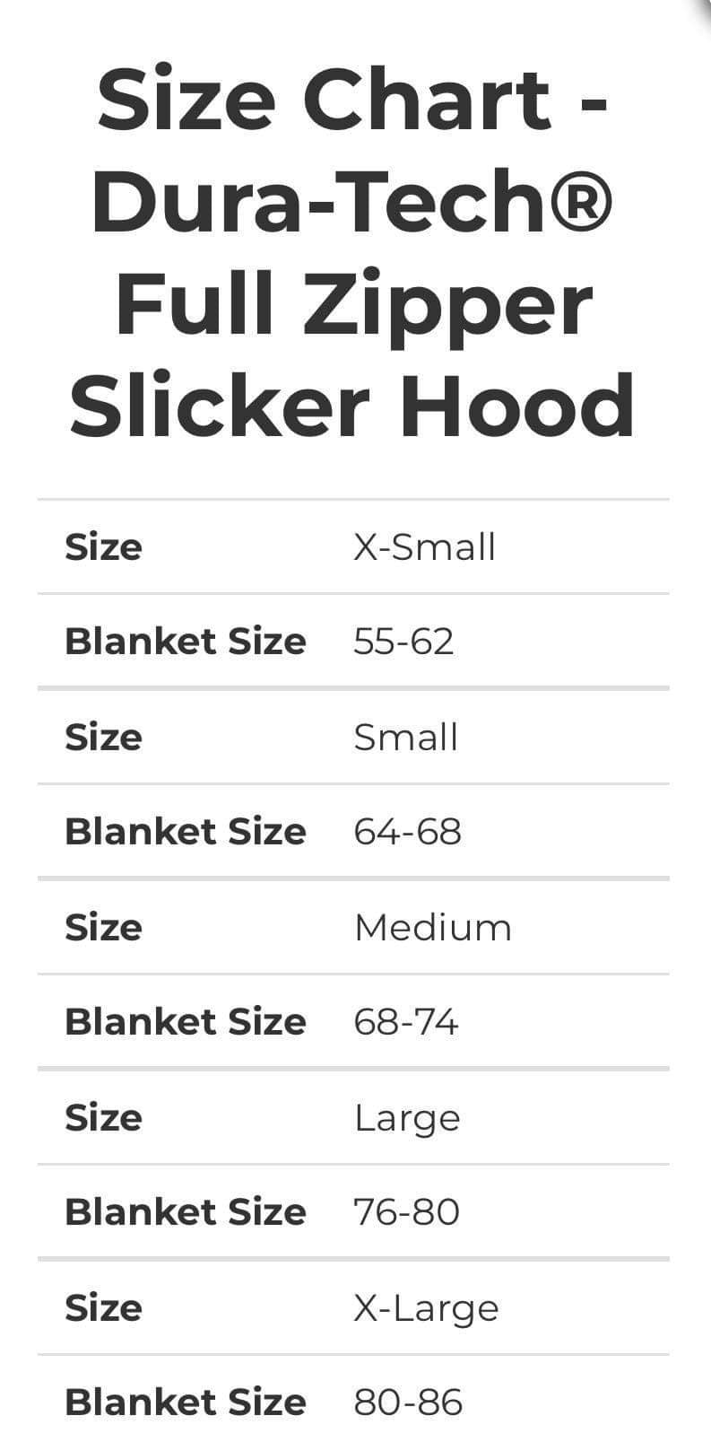 Dura-Tech Full Zip Slicker Hood