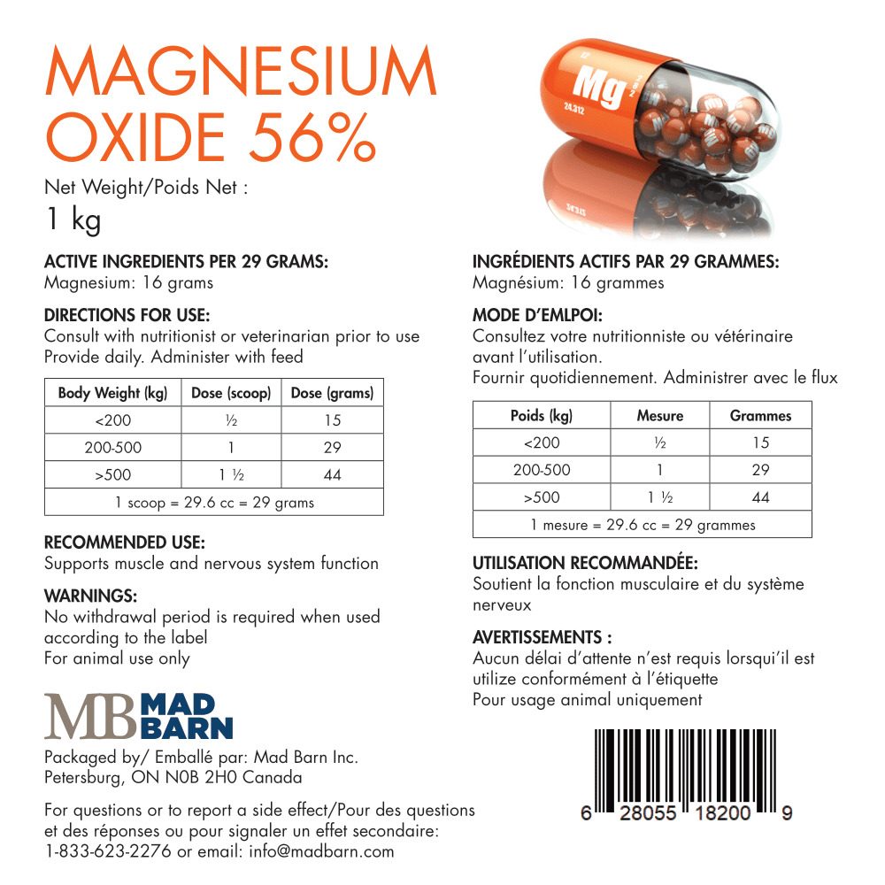 MADBARN- MAGNESIUM OXIDE